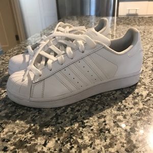 Adidas white superstar sneakers